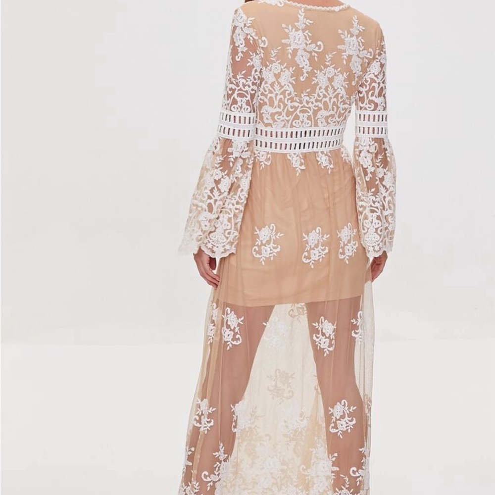 Crochet Lace Maxi Dress - Picture 3 of 9
